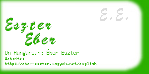 eszter eber business card